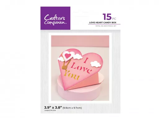 Cutting Die & Stencil - Love Heart Candy Box 