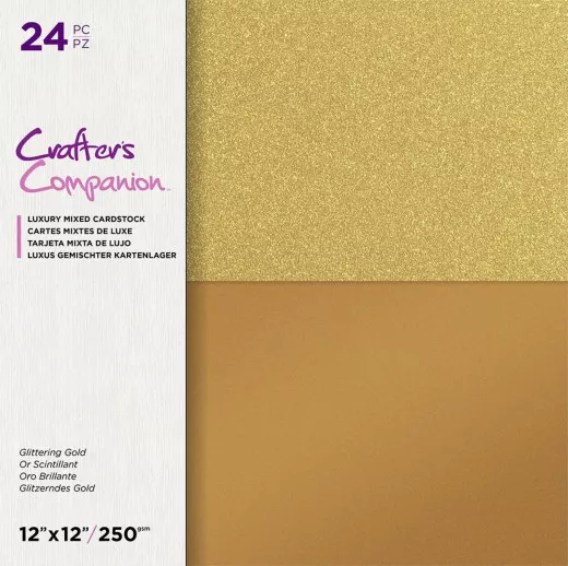 Glittering Gold 12x12 Mixed Cardstock Pad