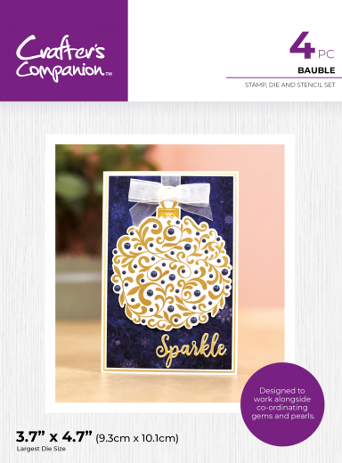 Stamp, Stencil & Cutting Die - A touch of Sparkle - Bauble