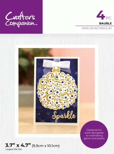 Stamp, Stencil & Cutting Die - A touch of Sparkle - Bauble