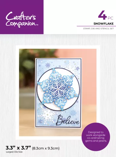 Stamp, Stencil & Cutting Die - A touch of Sparkle - Snowflake