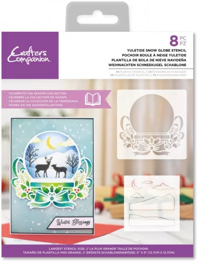 Stencil Set - Celebrate The Season Yuletide Snowglobe