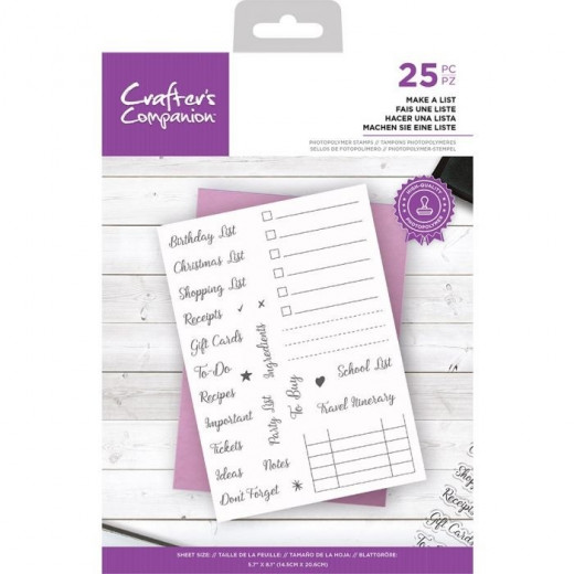 Clear Stamps - Make a List