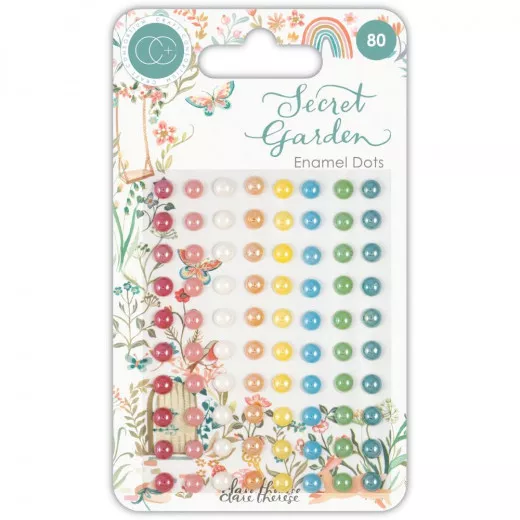 Adhesive Enamel Dots - Secret Garden