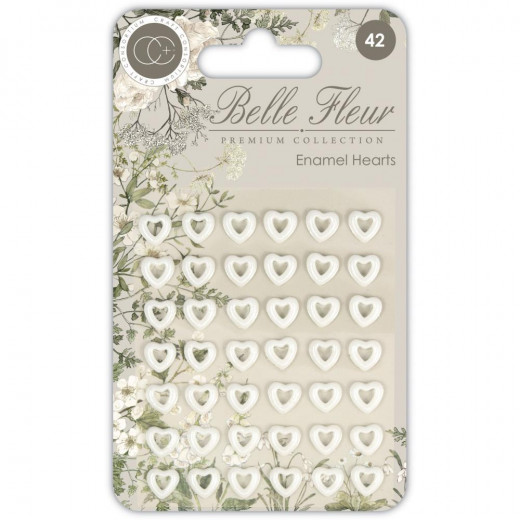 Adhesive Enamel Hearts - Belle Fleur