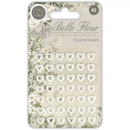 Adhesive Enamel Hearts - Belle Fleur