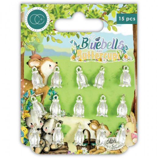 Metal Charms - Silver Bluebells