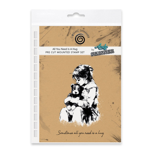 Cosmic Shimmer - Cling Stamps - All You Need Is A Hug by Andy Skinner