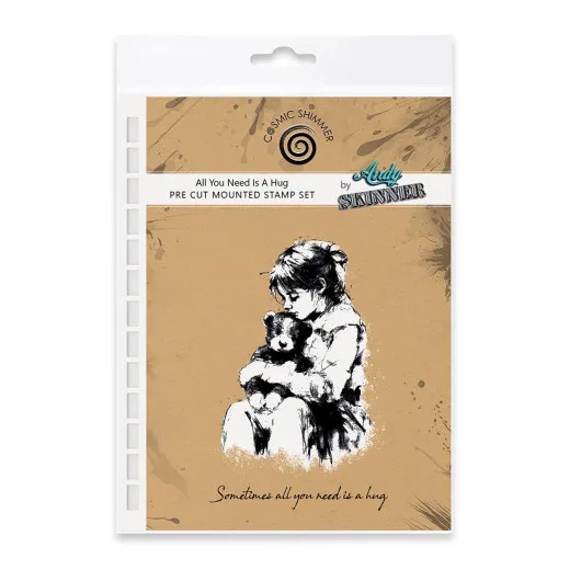 Cosmic Shimmer - Cling Stamps - All You Need Is A Hug by Andy Skinner
