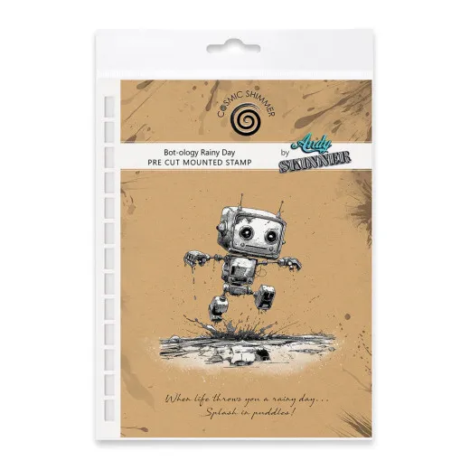 Cosmic Shimmer - Cling Stamps - Bot-ology Rainy Day by Andy Skinner