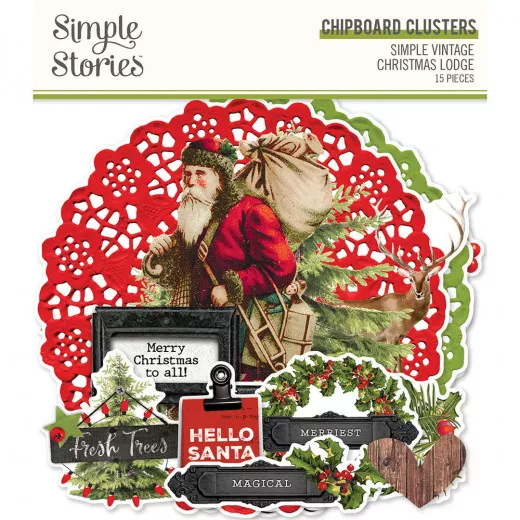 Chipboard Clusters - Simple Vintage Christmas Lodge