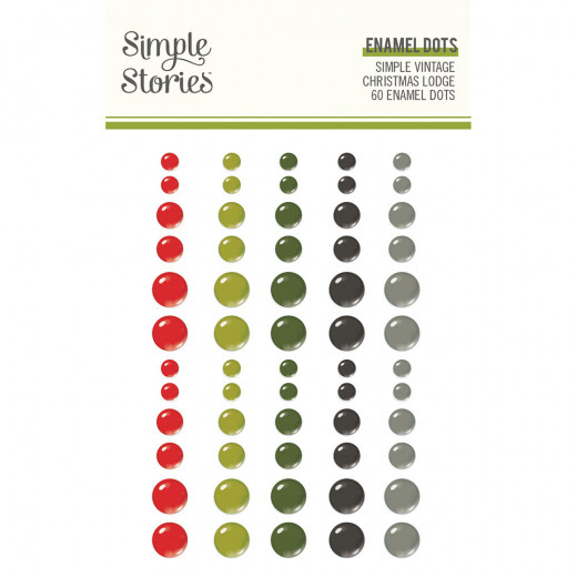 Simple Stories Enamel Dots - Christmas Lodge