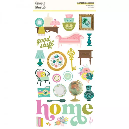 Simple Stories 6x12 Chipboard Sticker - Flea Market