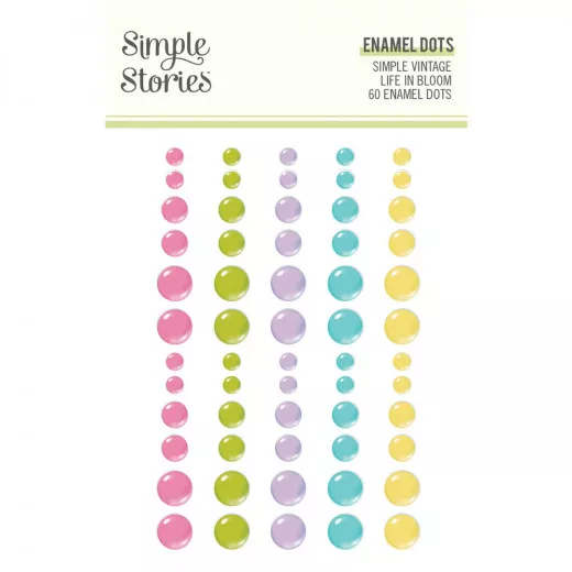 Simple Stories Enamel Dots - Simple Vintage Life in Bloom Glitter