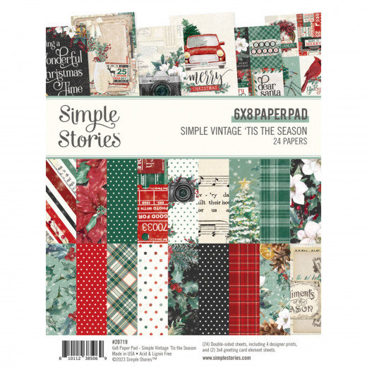 Simple Vintage Tis The Season - 6x8 Paper Pad