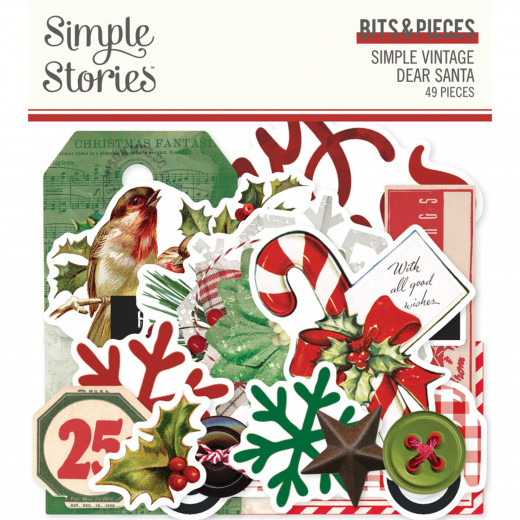 Bits & Pieces Die-Cuts - Simple Vintage - Dear Santa