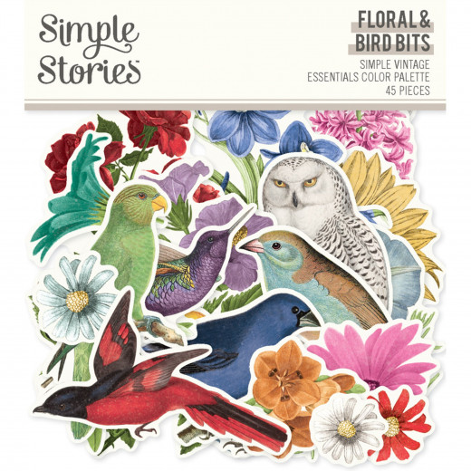 Simple Vintage Essentials - Color Palette - Floral & Bird - Bits & Pieces