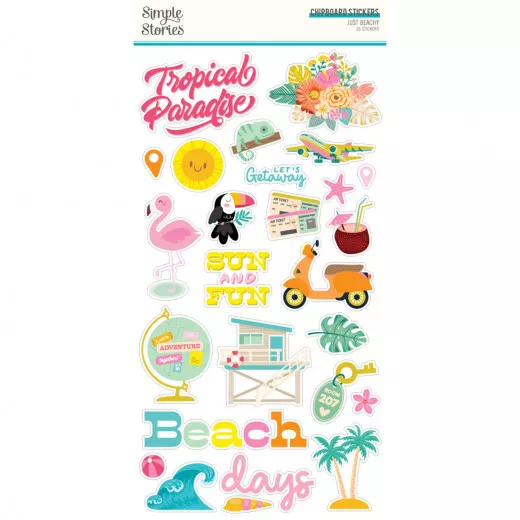 Simple Stories 6x12 Chipboard Sticker - Just Beachy