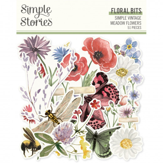 Floral Bits & Pieces Die-Cuts - Simple Vintage - Meadow Flowers