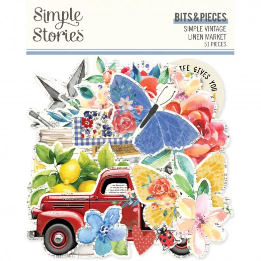 Bits & Pieces Die-Cuts - Simple Vintage - Linen Market