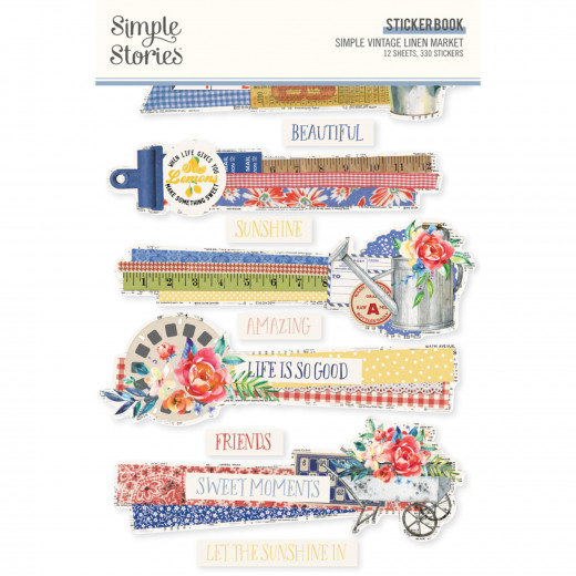 Simple Stories Sticker Book - Simple Vintage - Linen Market