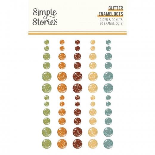 Simple Stories Glitter Enamel Dots - Cider & Donuts