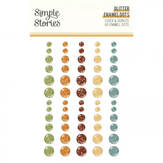 Simple Stories Glitter Enamel Dots - Cider & Donuts