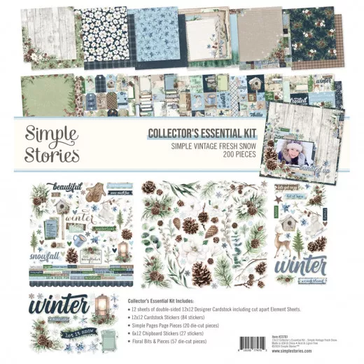 Simple Vintage - Fresh Snow - 12x12 Collectors Essential Kit