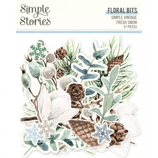 Floral Bits & Pieces Die-Cuts - Simple Vintage - Fresh Snow