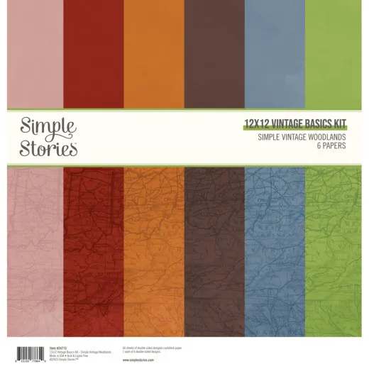 Simple Vintage - Woodlands - 12x12 Vintage Basics Kit