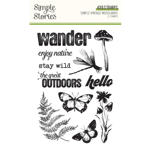 Simple Stories Clear Stamps - Simple Vintage - Woodlands