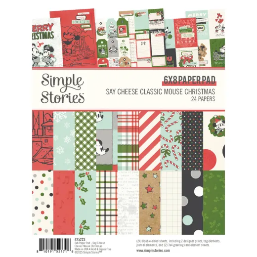 Say Cheese Classic Mouse Christmas - 6x8 Paper Pad