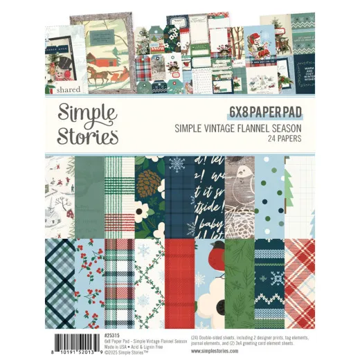 Simple Vintage - Flannel Season - 6x8 Paper Pad