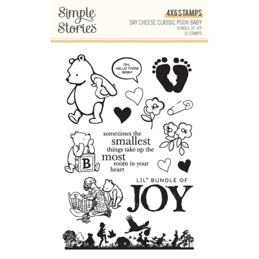 Simple Stories Clear Stamps - Say Cheese Classic Pooh Baby - Bundle of Joy