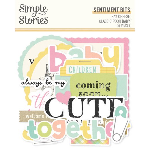 Say Cheese Classic Pooh Baby - Sentiment Bits & Pieces Die-Cuts