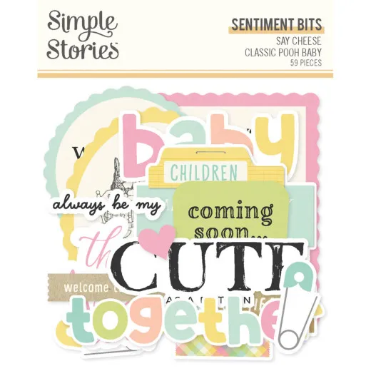 Say Cheese Classic Pooh Baby - Sentiment Bits & Pieces Die-Cuts