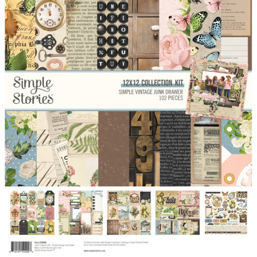 Simple Vintage - Junk Drawer - 12x12 Collection Kit