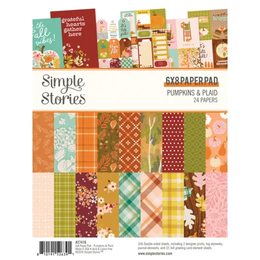 Pumpkins & Plaid - 6x8 Paper Pad