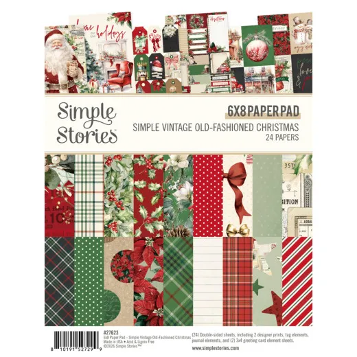 Simple Vintage Old-Fashioned Christmas - 6x8 Paper Pad