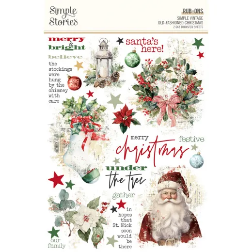 Rub-Ons - Simple Vintage - Old-Fashioned Christmas