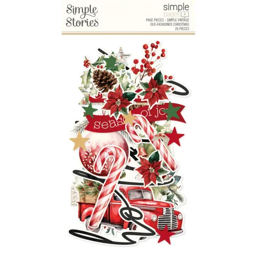 Simple Pages - Page Pieces - Simple Vintage Old-Fashioned Christmas