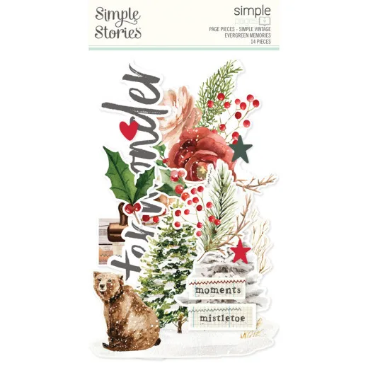 Simple Pages - Page Pieces - Simple Vintage Evergreen Memories