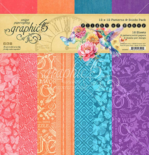 Flight of Fancy - 12x12 Patterns & Solids Pack