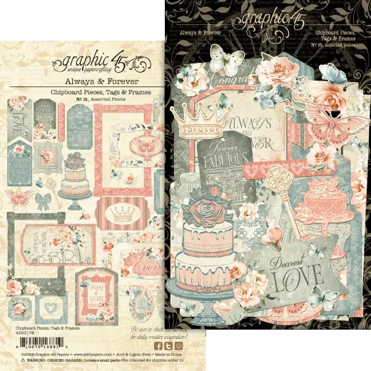 Always & Forever - Chipboard Pieces, Tags & Frames