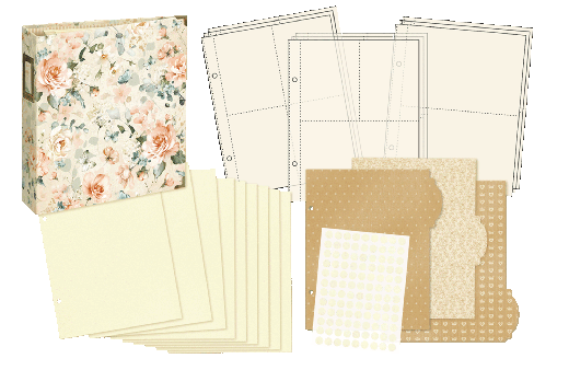 Graphic 45 - Vintage Rose Binder Album with Pocket Pages