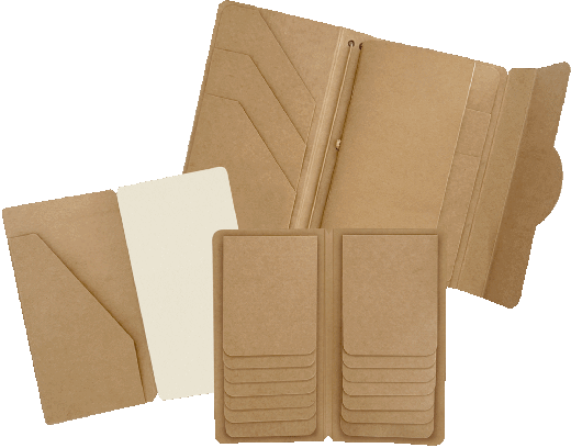 Graphic 45 - Travel Album with Inserts Waterfall Folder & Journaling Notebooks Kraft