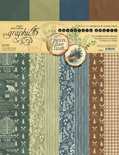 Adventure Awaits - 8,5x11 Patterns & Solids Pack