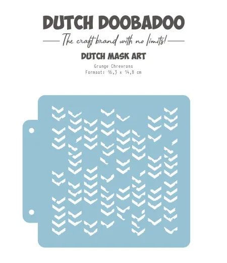 Dutch Mask Art - Waves at the Sea - Grunge Chrevrons