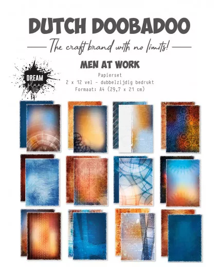 Dutch Doobadoo - A4 Paper Kit - Men at work