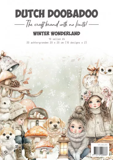 Dutch Doobadoo - A4 Collage Paper Set - Winter Wonderland